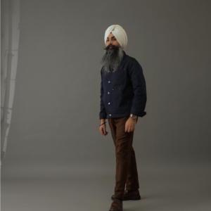 Crop Denim Shacket Navy